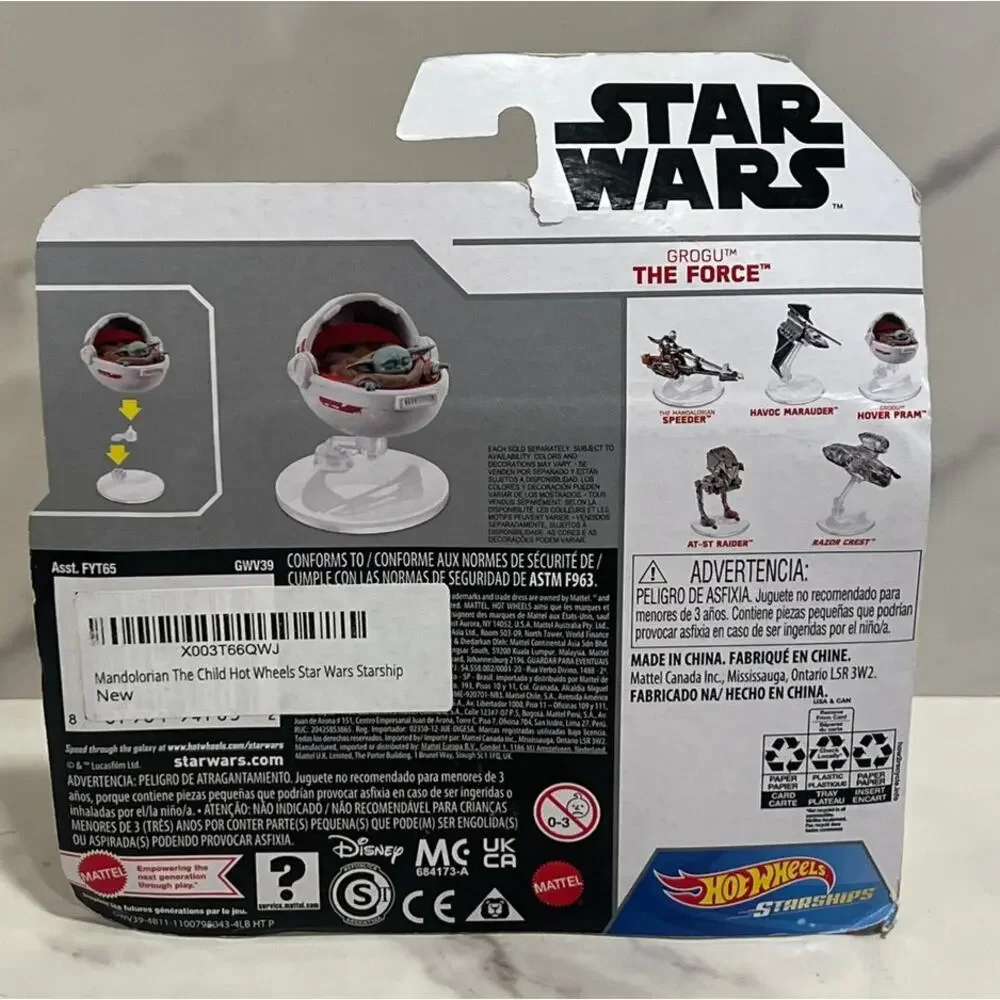 Hot Wheels Starships Star Wars Baby Yoda Grogu The Force Mandalorian SEALED!
